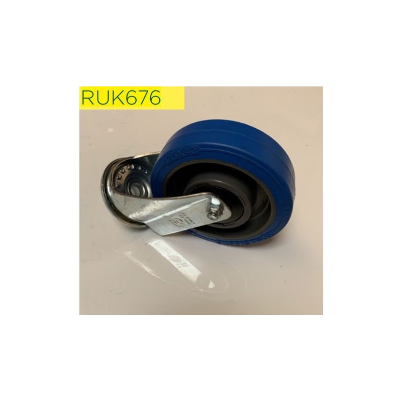 RUEDA 125/36 GOMA NEGRA HORQ GIRATORIA ROD ROD. BOLAS 1 TOR.