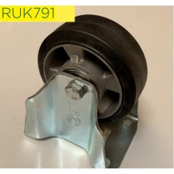 RUEDA 125/50 ALUMINIO GOMA HORQ. FIJA