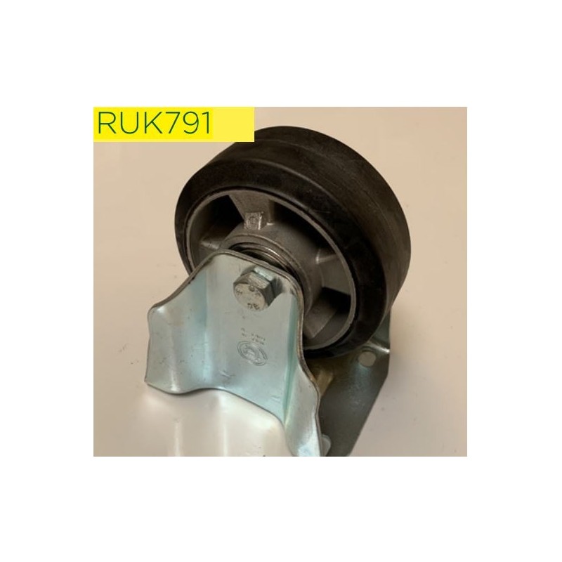 RUEDA 125/50 ALUMINIO GOMA HORQ. FIJA