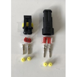 Conector estanco 2 vías M/H completo