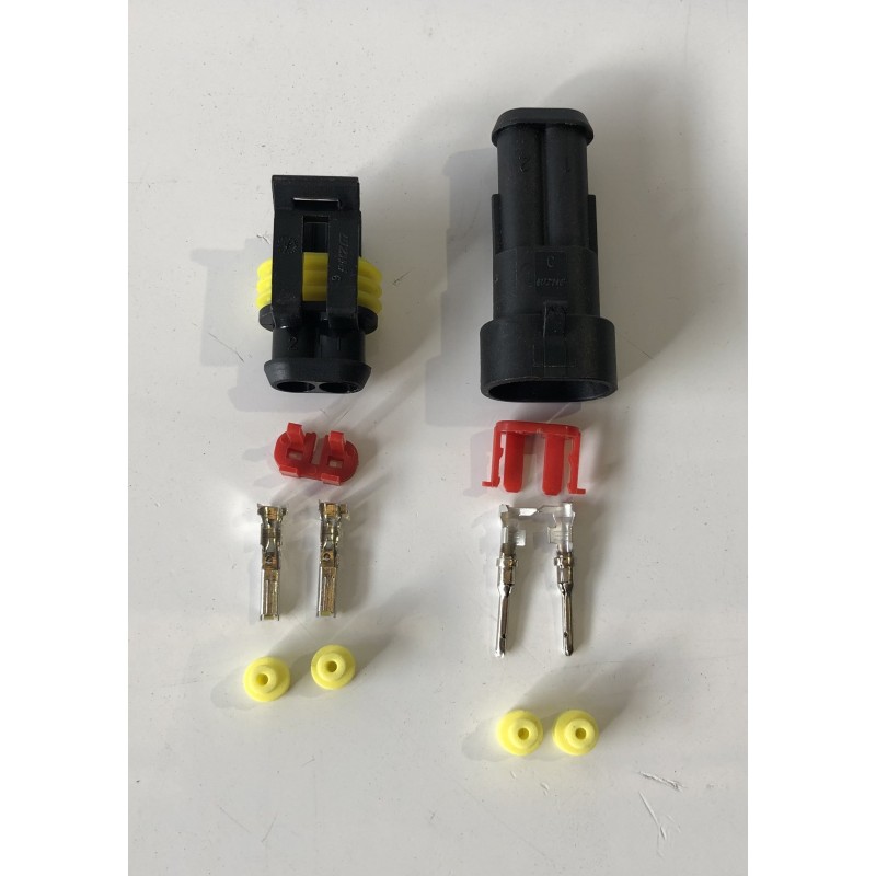 Conector estanco 2 vías M/H completo