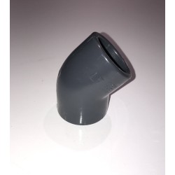 Codo PVC 45º rosca-liso 1"