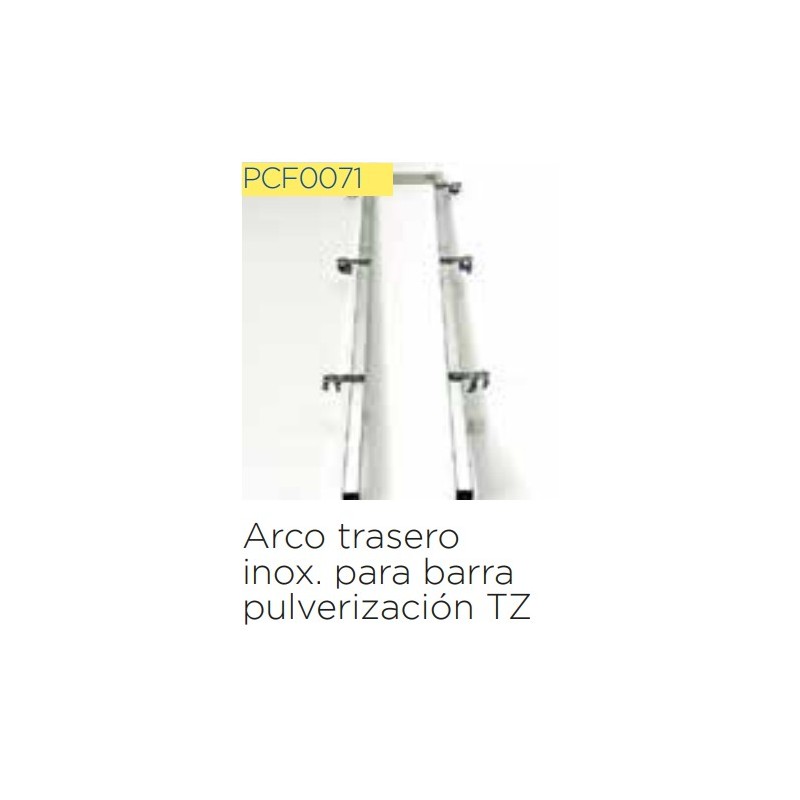 Arco trasero inox. para barra pulverización TZ