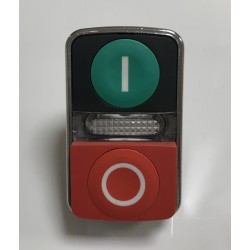 Pulsador marcha- paro luminoso doble 24 V