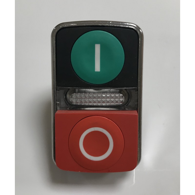 Pulsador marcha- paro luminoso doble 24 V