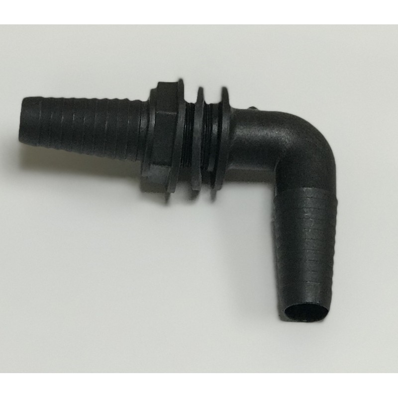 Racor curvo sobrante 1/2 c/ junta